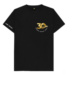30th Anniversary Black T-Shirt (Design 1) (Pre-order)