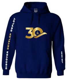 30th Anniversary Navy Blue Hoodie (Design 2) (Pre-order)