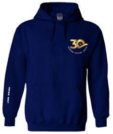 30th Anniversary Navy Blue Hoodie  (Design 1) (Pre-order)
