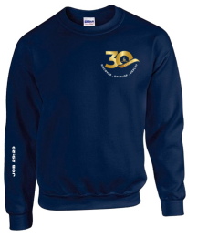 30th Anniversary Navy Blue Sweat Shirt  (Design 1) (Pre-order)