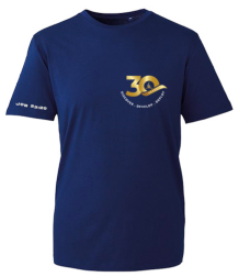 30th Anniversary Navy Blue T-Shirt  (Design 1) (Pre-order)