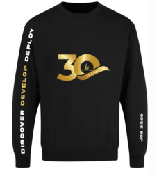 30th Anniversary Black Sweat Shirt (Design 2) (Pre-order)