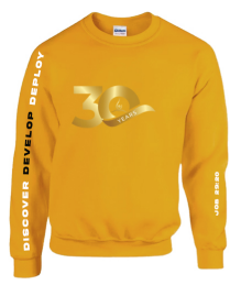 30th Anniversary Mustard Sweat Shirt (Design 2) (Pre-order)