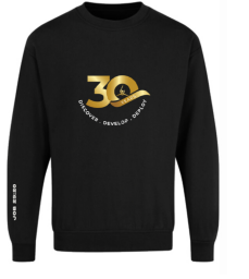 30th Anniversary Black Sweat Shirt (Design 3) (Pre-order)