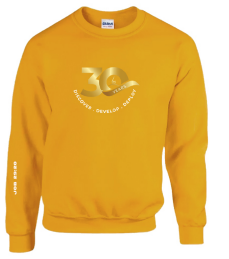 30th Anniversary Mustard Sweat Shirt (Design 3) (Pre-order)