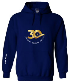 30th Anniversary Navy Blue Hoodie (Design 3) (Pre-order)