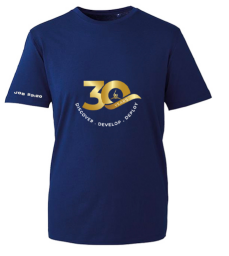 30th Anniversary Navy Blue T-Shirt (Design 3) (Pre-order)